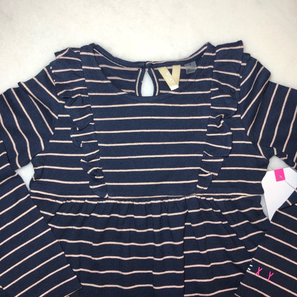 🆕Roxy Girls' Ocean Road Long Sleeve Knit Dress - Picture 3 of 5